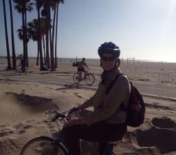Verena Muench Radfahren Santa Monica